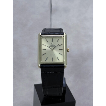 28mm • 1972 Omega De Ville Tank 18k Solid Gold ref.155.0042 cal.711 Automatic